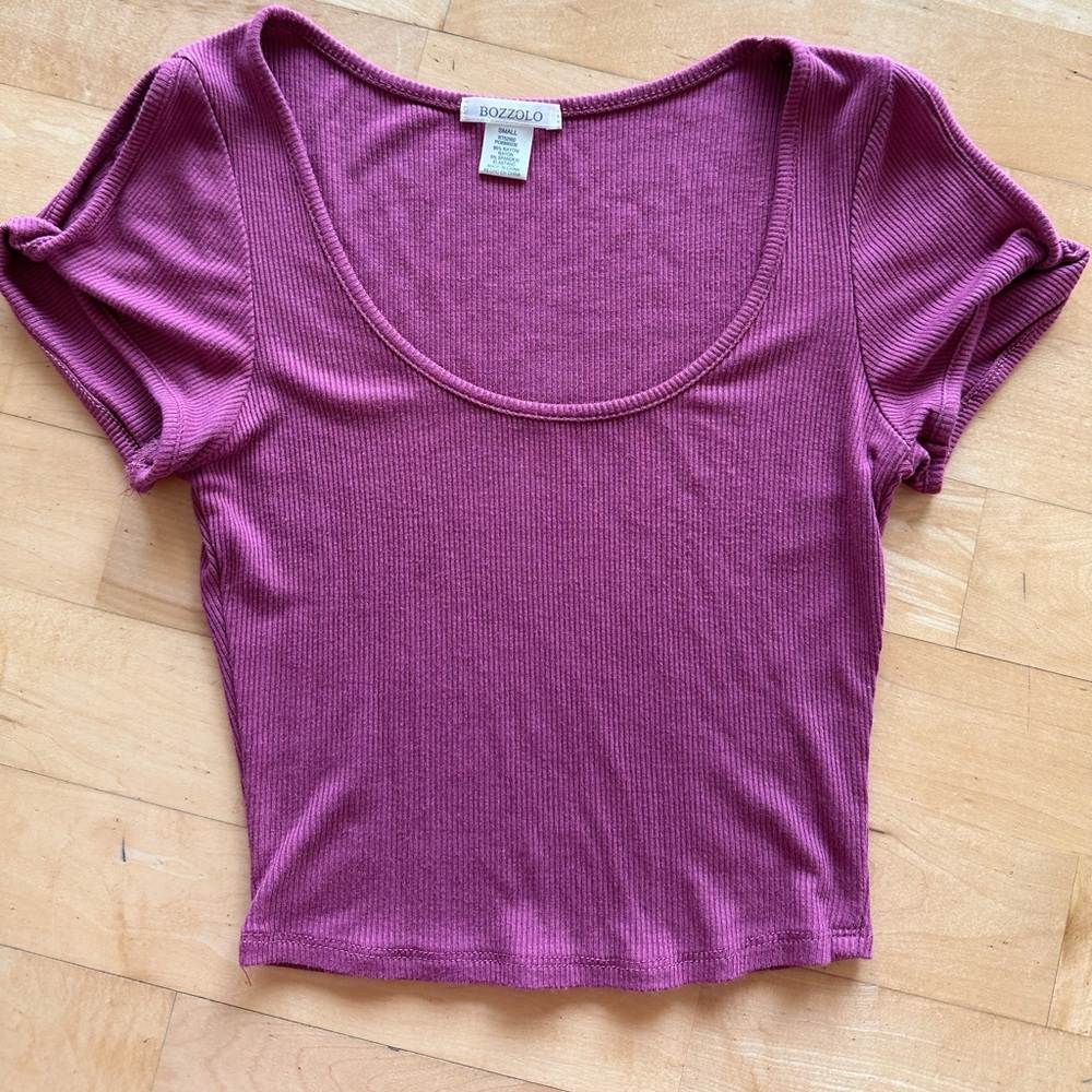 Bozzolo Open Shoulder Crop Top